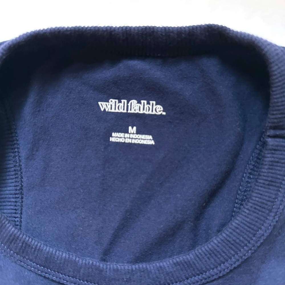 Wild Fable Seattle USA cropped tank top size medium navy blue - Picture 4 of 5